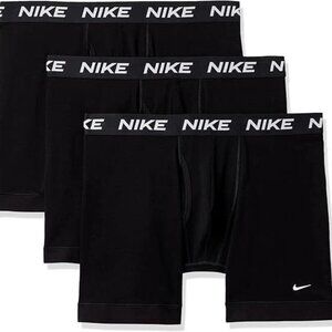 Nike Everyday Cotton Stretch Dri-Fit Boxer Briefs 3 Pack Black Small